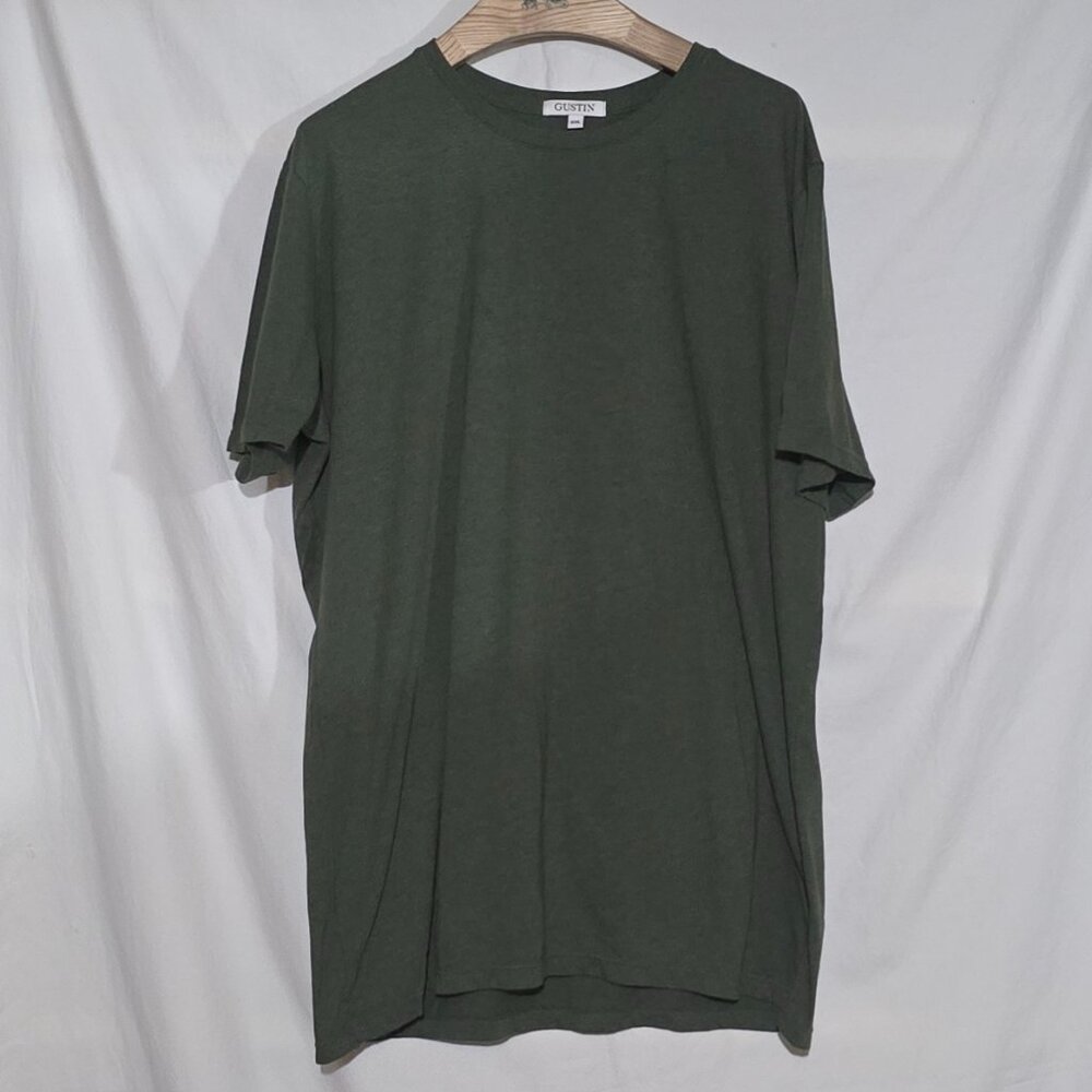 Gustin Made in California USA Heather Crewneck SS Shirt - Green - XXL*
